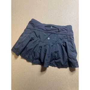 Lululemon Black Pace‎ Rival Tennis Skirt Athletic Activewear Size 4